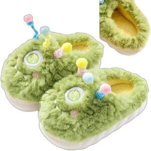 Women's Fuzzy Open Toe Slippers Plush Indoor Outdoor Cozy Bedroom Shoes